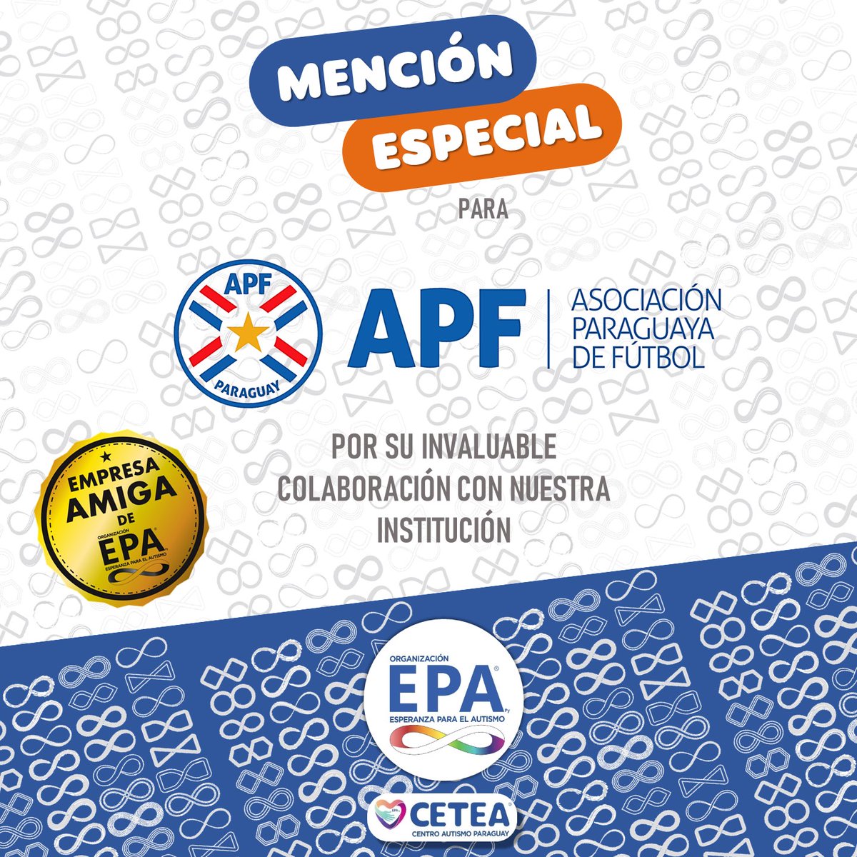 Expresamos nuestro sincero agradecimiento a Asociación Paraguaya de Fútbol por su invaluable ayuda y permanente predisposición durante estos 14 años con EPA Paraguay.
