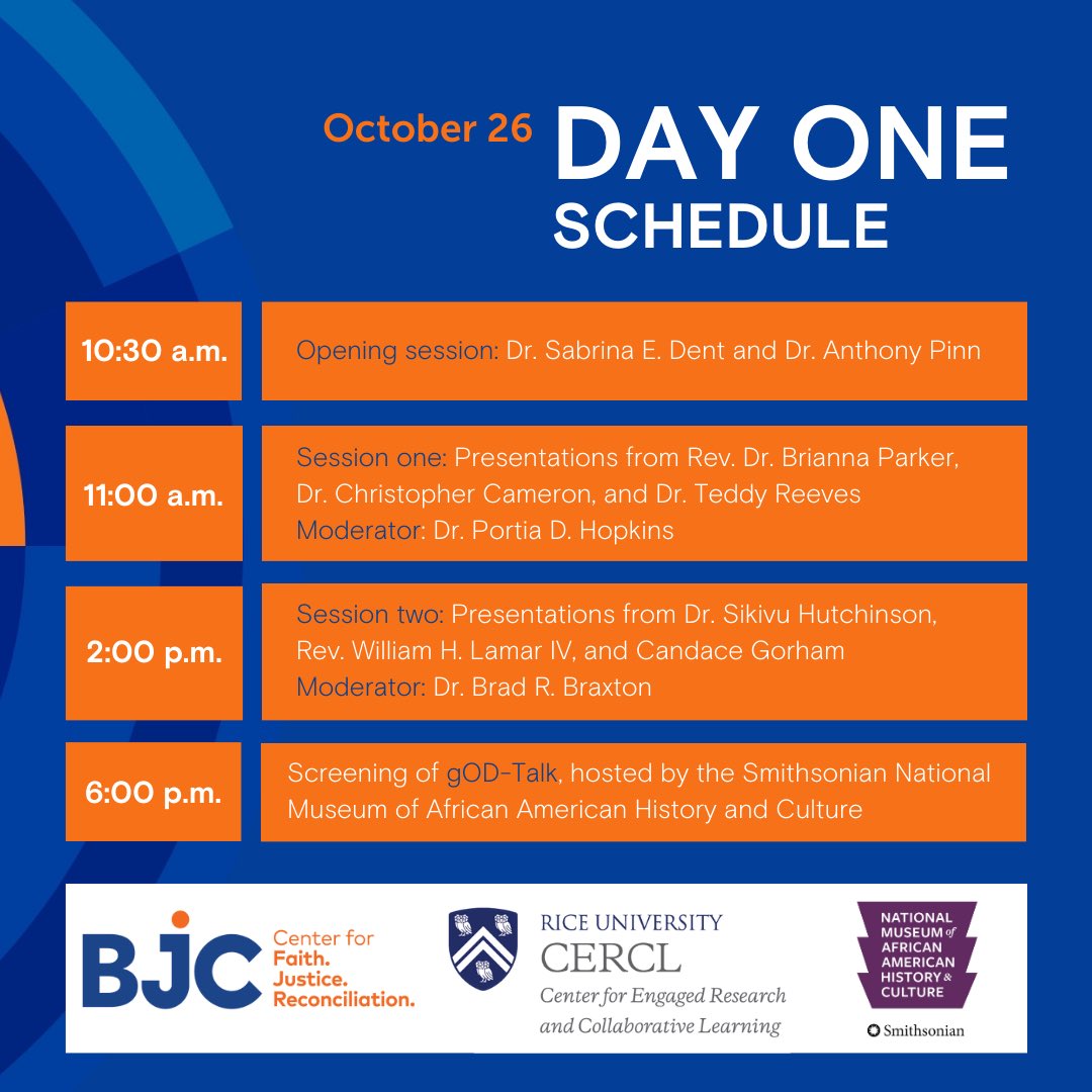 Oct. 26-27, join the BJC Center for Faith, Justice and Reconciliation & @cerclrice for “(Dis)Belief: Reimagining the Religious Landscape of Black America.” Check out the schedule & register today: eventbrite.com/e/disbelief-re…