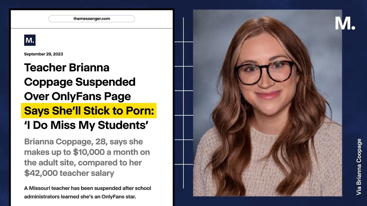 The Messenger on X: Brianna Coppage earned about $42,000 last year  teaching — and another $8,000 each month thanks to her OnlyFans subscribers  She says student loan debt drove her to a