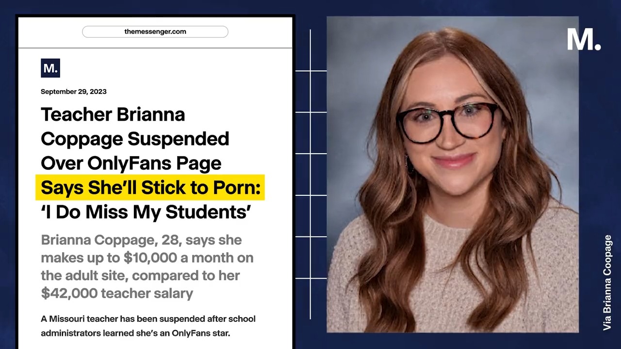 The Messenger on X: Brianna Coppage earned about $42,000 last year  teaching — and another $8,000 each month thanks to her OnlyFans  subscribers. She says student loan debt drove her to a