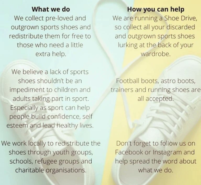 Thank you to all the club members who have donated trainers, astros and football boots to us, to pass along to the amazing <a href="/OneImpossibleT/">One Impossible Thing 👟</a> tomorrow 👟 hopefully they'll find new feet soon, to enable more people to access sports!