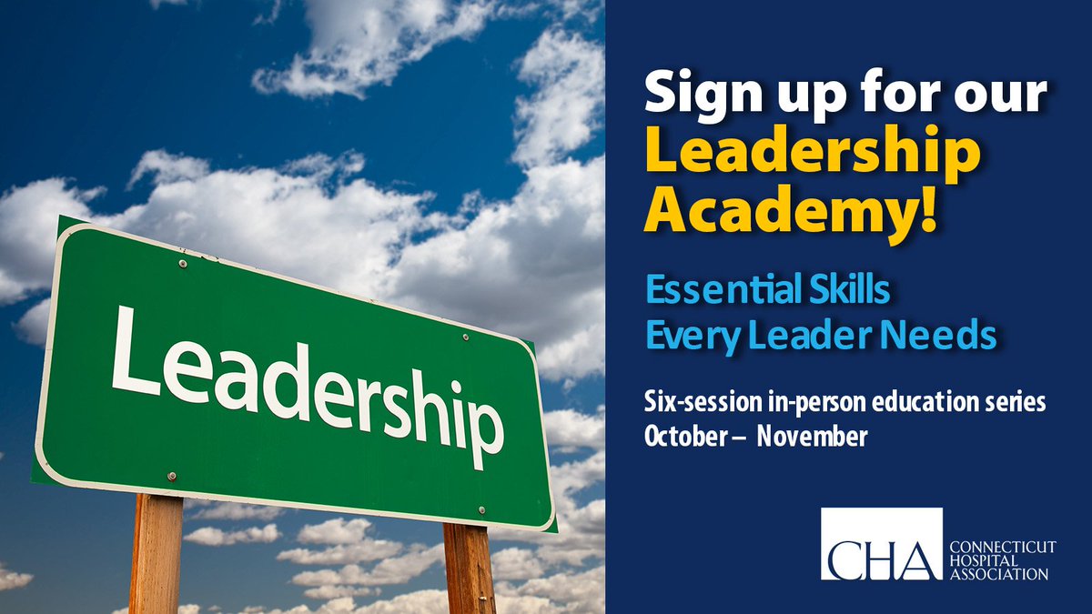 cthosp's tweet photo. Registration is now open for CHA’s #leadership academy!

This series is ideal for those new to a #healthcareleadership role and those wanting to brush up on #leadershipskills within a hospital setting.
https://t.co/zjFIiywZq1

#education #healthcareleaders #LeadershipDevelopment https://t.co/wxgaKBg9qX