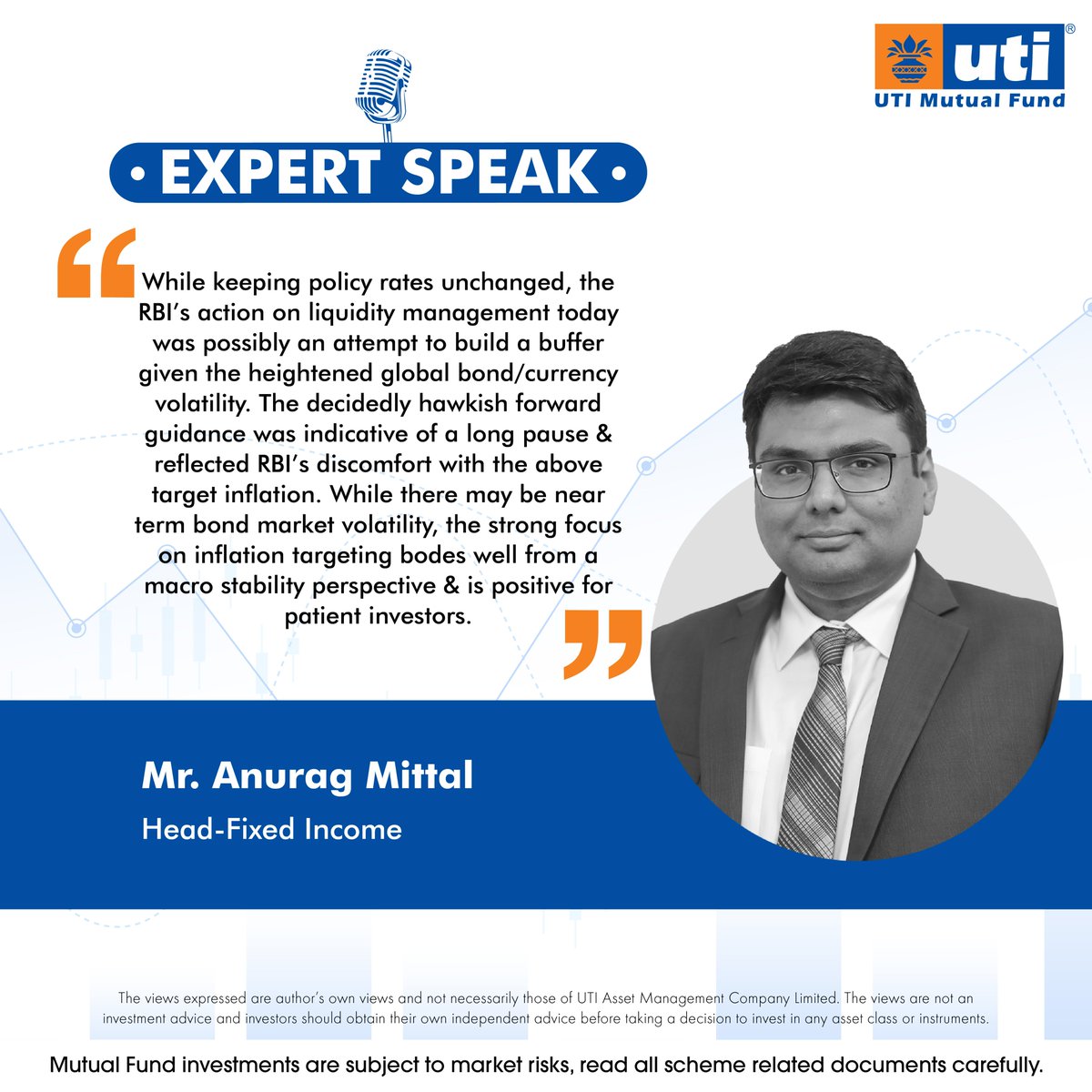 Mr. Anurag Mittal, Head - Fixed Income, shares his views on the RBI's Monetary Policy and outlook for investors.
Know more: bit.ly/3PILBqN

#ExpertSpeak #UTIMutualFund #RBI #MonetaryPolicy #RepoRate