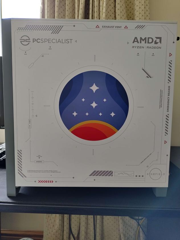 micsim35's tweet image. Many thanks to the guys at @PCSpecialist @StarfieldGame @BethesdaStudios @AMD_UK  for this bonkers #freepc I won in the recent Twitter competition to come up with a ship name