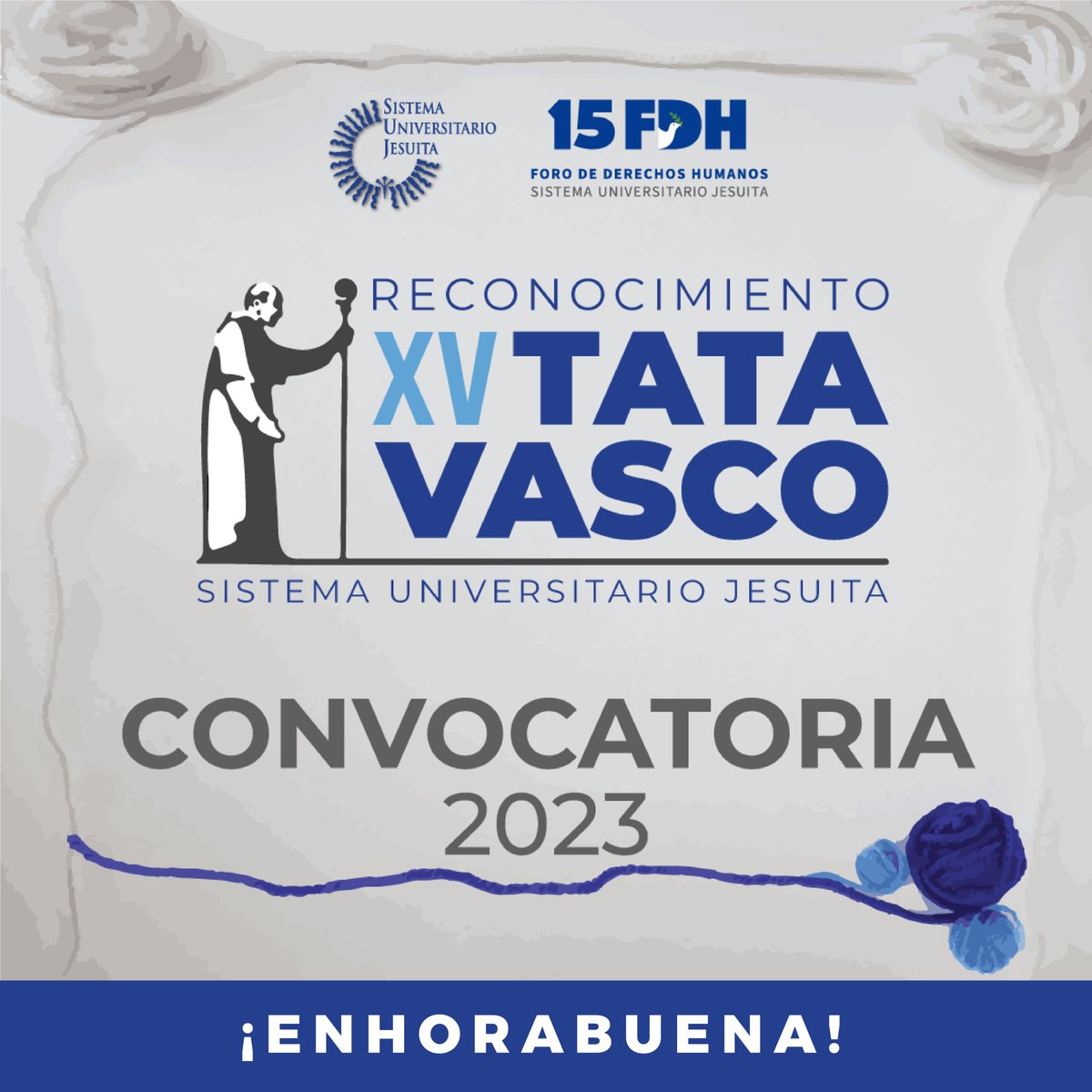 El <a href="/suj_contigo/">Sistema Universitario Jesuita</a> anuncia que el Centro Regional de Defensa de Derechos Humanos "José Ma. Morelos y Pavón" A. C., es el ganador del Reconocimiento Tata Vasco 2023, por su historia, entereza y convicción.

Agradecemos a todos los postulantes y les esperamos en el XV Foro SUJ #DDHH