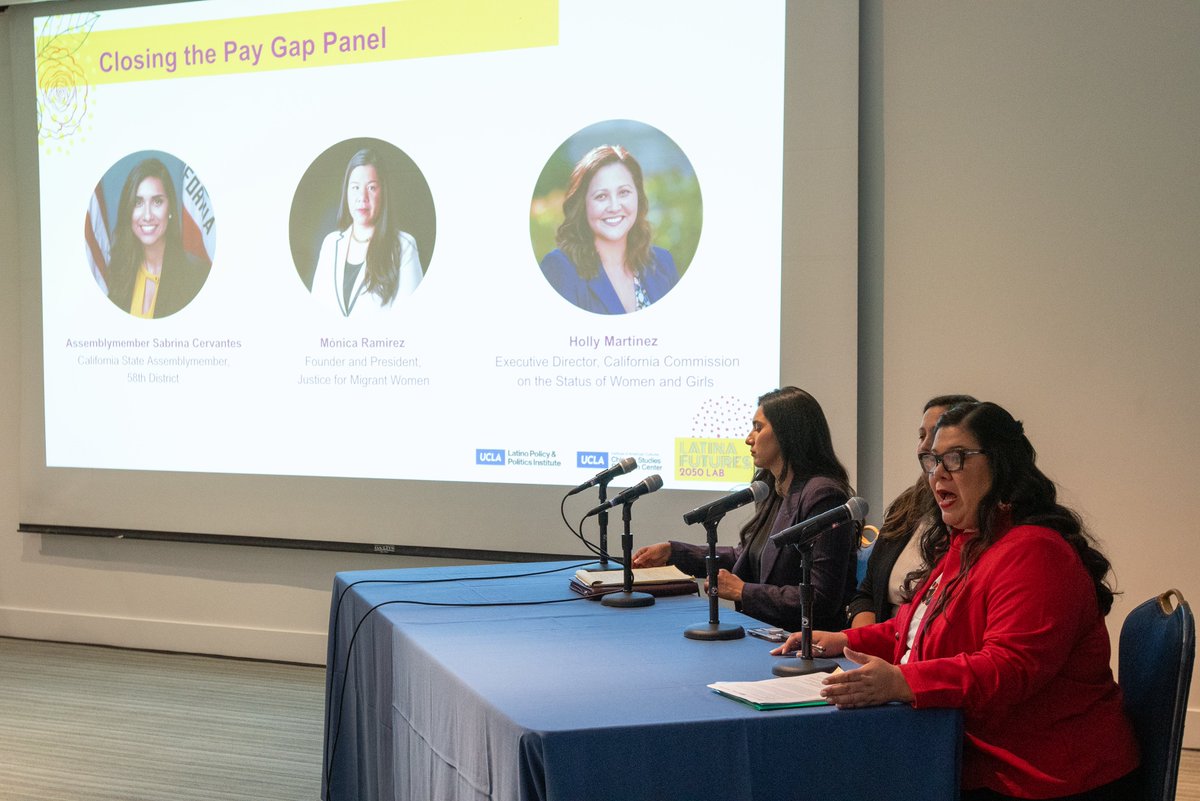 UCLAlatino's tweet photo. @silvia_gee “Unfortunately, our contributions are only being met with a little more than half of what we're owed. This year’s #LatinaEqualPayDay is a reminder to continue to fight for the economic potential and development of Latinas." - @MonicaRamirezOH Founder &amp; President of @mujerxsrising https://t.co/VyrUxilTGF