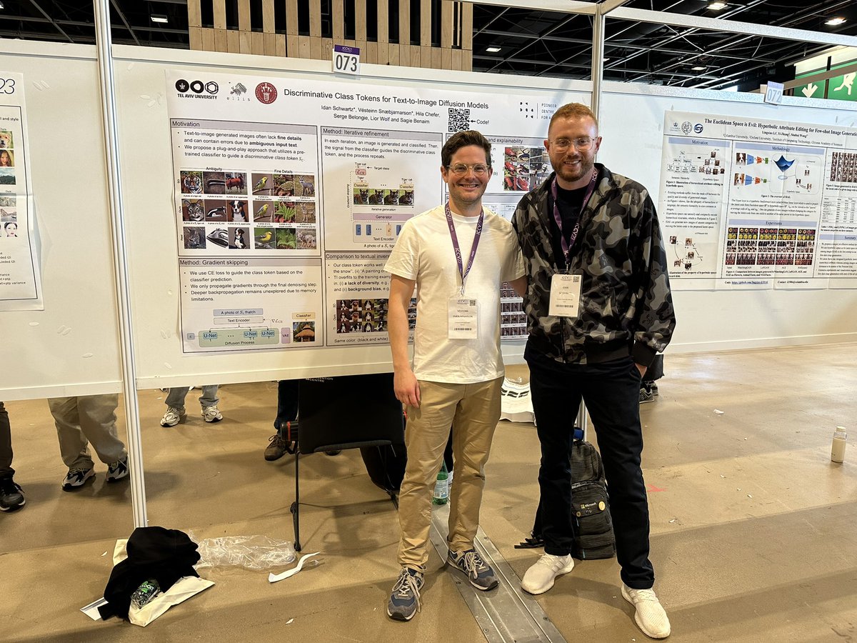Vésteinn and Idan, ready for a break after a long poster session #ICCV2023