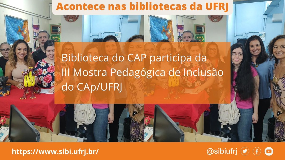 SIBI_UFRJ's tweet photo. A #BibliotecaCApUFRJ organizou uma exposição dos livros da autora Mariana Torres, ilustrados por sua irmã Maya Flor e das esculturas e bonecos de feltro também produzidos pela ilustradora dos livros para a III Mostra Pedagógica de Inclusão do #CApUFRJ
#ufrj #sibiufrj https://t.co/9WTXvisAaQ