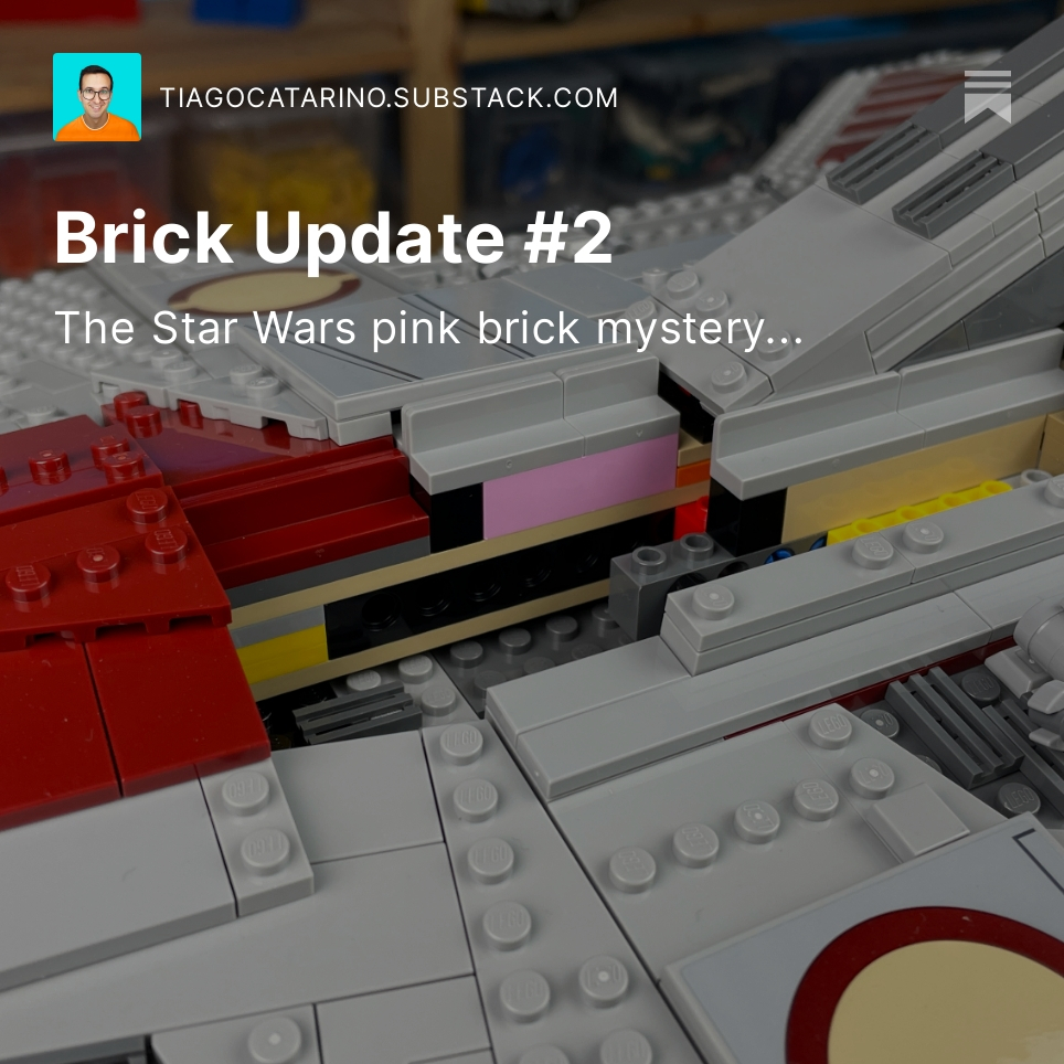 My LEGO newsletter Brick Update #2 is up!

Give it a read and if you've enjoyed it well, hopefully there will be more next week!

open.substack.com/pub/tiagocatar…

#LEGO #legonews