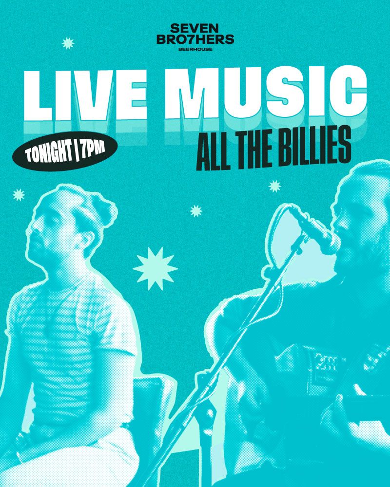 LIVE MUSIC TONIGHT 🎵 Seven Bro7her Media City have some entertainment for you guys tonight, in the form of @allthebillies playing some beautiful tunes from 7pm Come down, grab some food and bevvies and lets say cheers to the weekend!