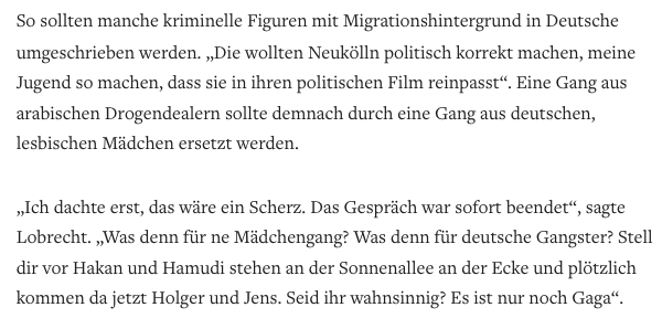 Felix Lobrecht über seine Verhandlungen mit Netflix, die seinen Bestsellers „Sonne und Beton“ verfilmen wollten und wohl an wichtigen Stellen eher besondere Änderungen vorschlugen. welt.de/vermischtes/ar…