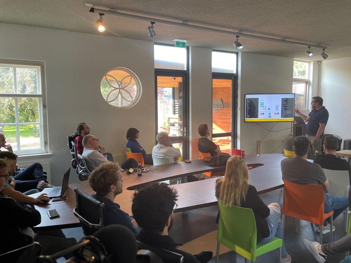 Today, another knowledge session at our HQ in #breda, about one of our #utilities client, a brief summary of our visit to #oneconference #outsystems and closing with a BBQ! #creetion #lifeatcreetion #work #hiring #jobs