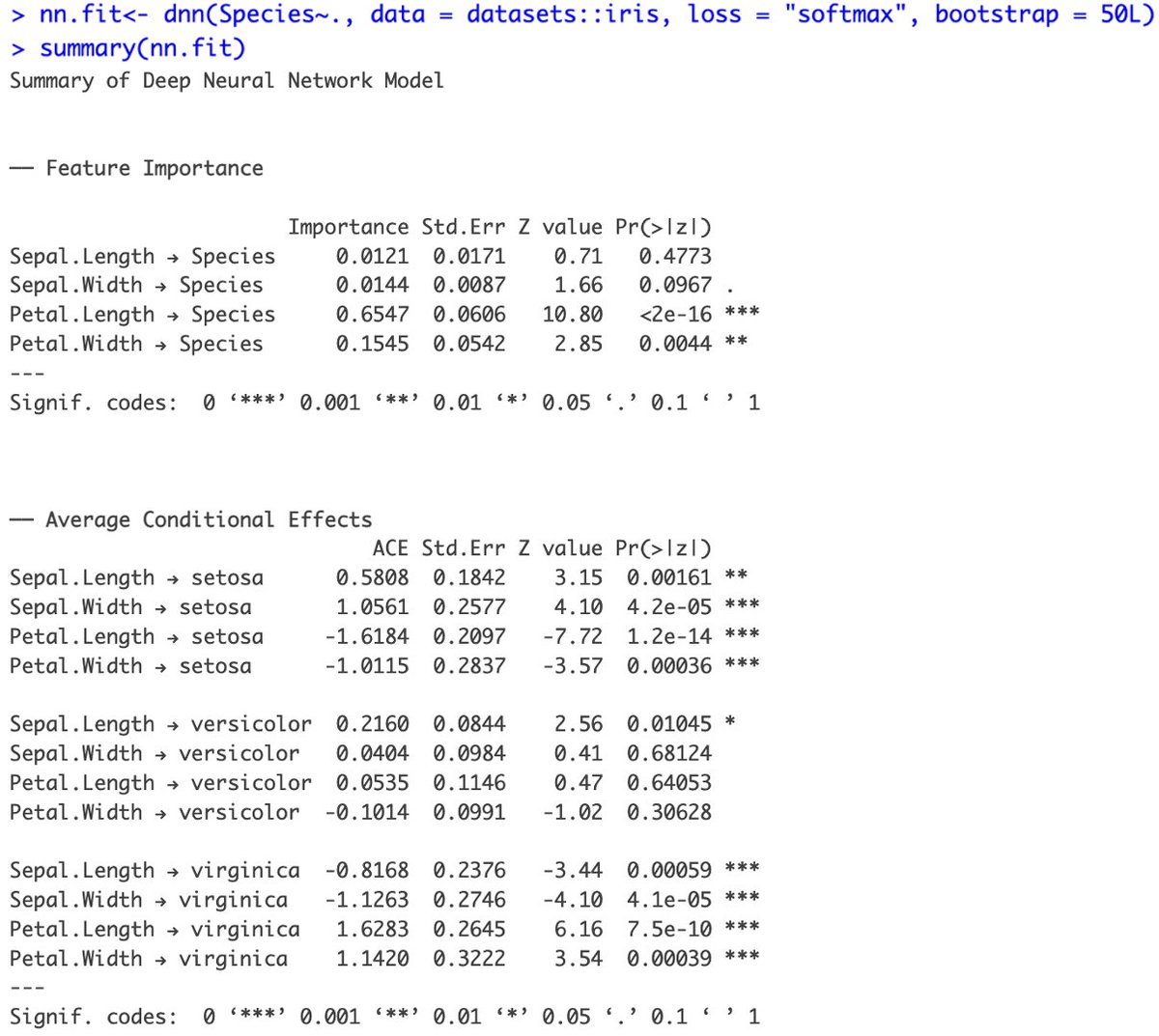 Maximilian Pichler (@_max_pichler) on Twitter photo cito v1.0.2 #rstats package for deep neural networks(#DL #DNN) is now available on #CRAN. New features include confidence intervals and p-values for #xAI metrics: cran.r-project.org/web/packages/c… <a href="/florianhartig/">Florian Hartig</a> <a href="/amesoeder/">Christian Ames</a> cito v1.0.2 #rstats package for deep neural networks(#DL #DNN) is now available on #CRAN. New features include confidence intervals and p-values for #xAI metrics: cran.r-project.org/web/packages/c… <a href="/florianhartig/">Florian Hartig</a> <a href="/amesoeder/">Christian Ames</a>