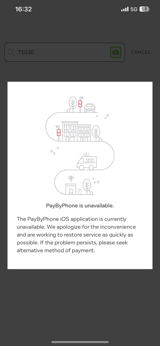 garethlowrie's tweet photo. @NewcastleCC pay by phone app is down. Your machine only takes cash as an alternative. My partner is getting the same error message on their phone too. https://t.co/cIuQrUaaSX