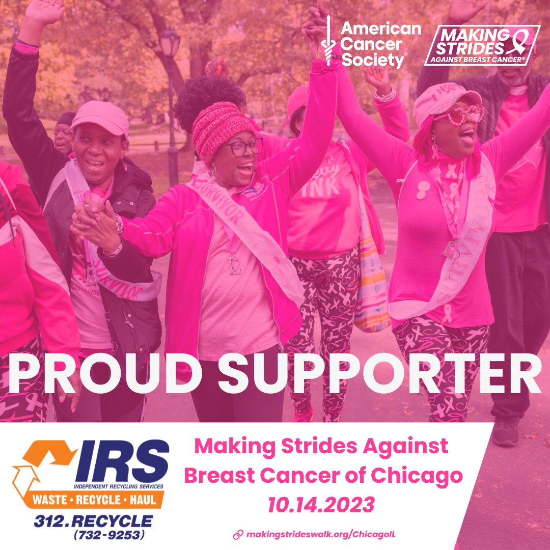 We are a proud supporter of Making Strides Against Breast Cancer! Join the 5k walk at Soldier Field October 14th to celebrate survivors, thrivers, and caregivers. Click the link in our bio to sign up or donate today!