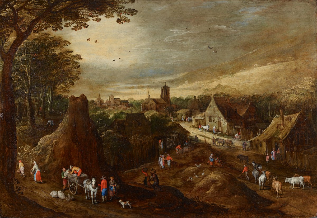 Autumn by Joos de Momper the Younger and workshop of Jan Brueghel the Elder, c.1605-1610. Do you remember it featuring on #BritainsLostMasterpieces in 2019?