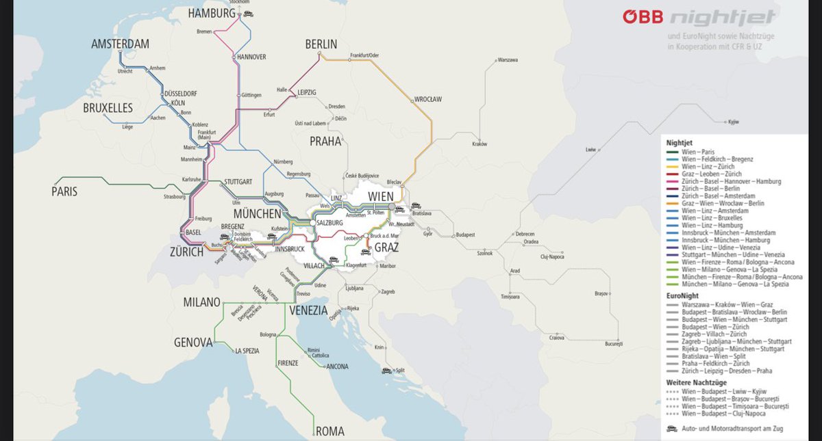 WilMochileando's tweet photo. Ahorrarte el avión, hotel y tiempo 😱 

¿Tomar el tren en Paris, dormir cómodo, y amanecer en Suiza? Ya es posible, te conecta a 25 ciudades. Nightjet comenzó a operar entre Italia, Francia, Suiza, Alemania, Países Bajos, Bélgica y Austria. Próximamente añadirán España. 😍🚝 https://t.co/3vqA9YDBho