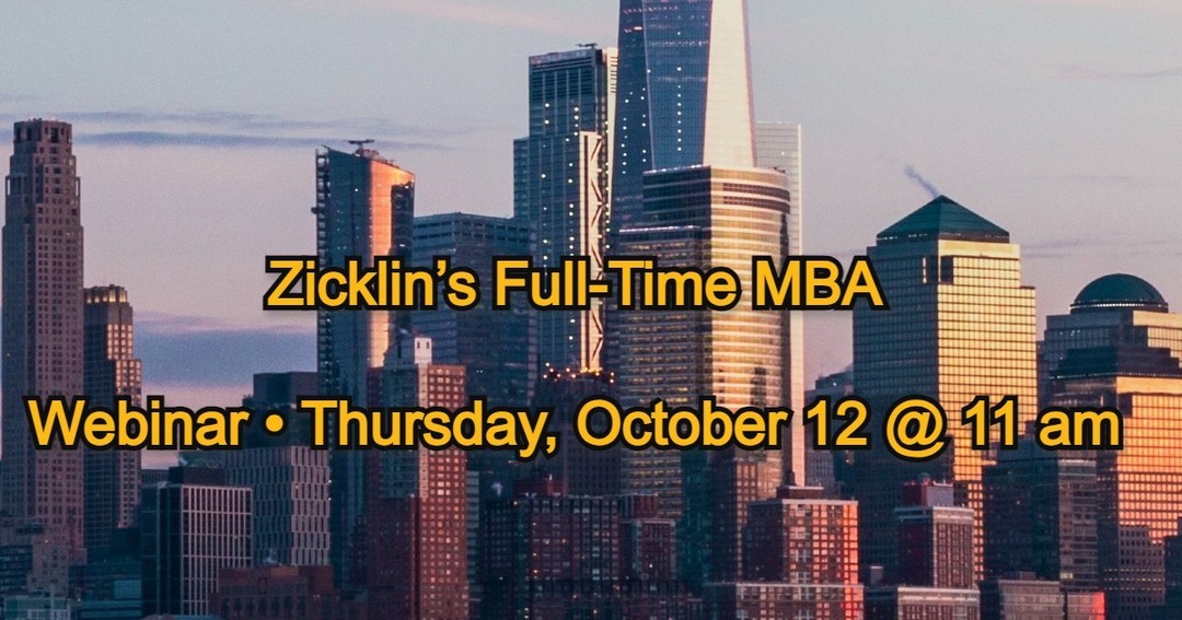 ✔️Propel your career with a #ZicklinMBA! Learn more about <a href="/Baruch_Zicklin/">Baruch Zicklin</a>'s world-class Full Time MBA program on 10/12. 

RSVP Today: ow.ly/IUrN50PTZJ0🗽 

🔹@<a href="/ZicklinGCMC/">Zicklin GCMC</a>
🔹<a href="/baruchalumni/">Baruch Alumni</a>
🔹<a href="/CUNY/">The City University of New York</a>

#ZicklinBusiness #BaruchCollege #NYC #academicexcellence #topranked
