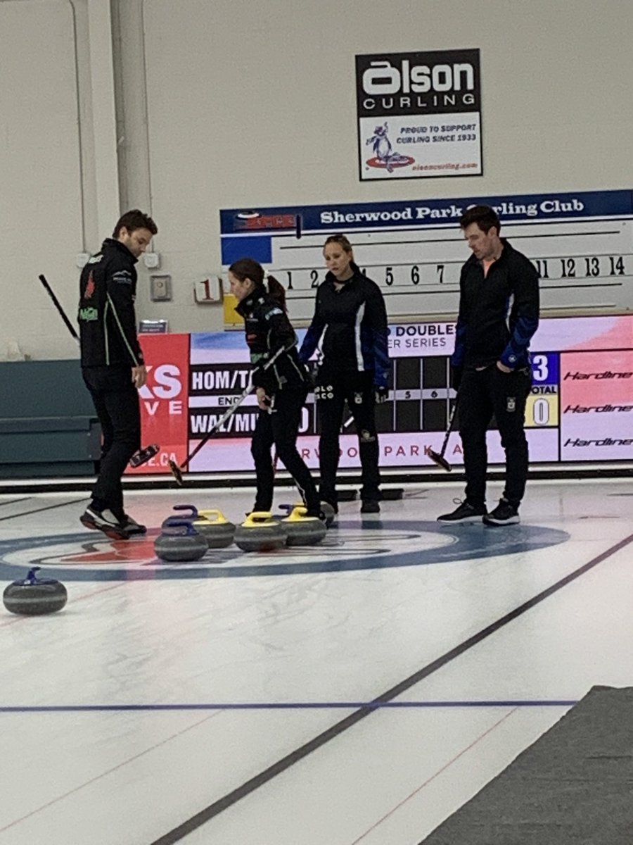 scottieschicken's tweet photo. Enjoying live mixed curling @MDSuperSeries1 at beautiful #SherwoodParkCurlingClub Will follow advice from #YorktonsBeardedCurler and cheer for great shots as am very fond of both @RHoman89 /@TardiParty and #WalkMuyWay . Play well both Teams. ππ«Άπ₯ #curlfam #livecurling #coffee https://t.co/1WA4ctbRXJ