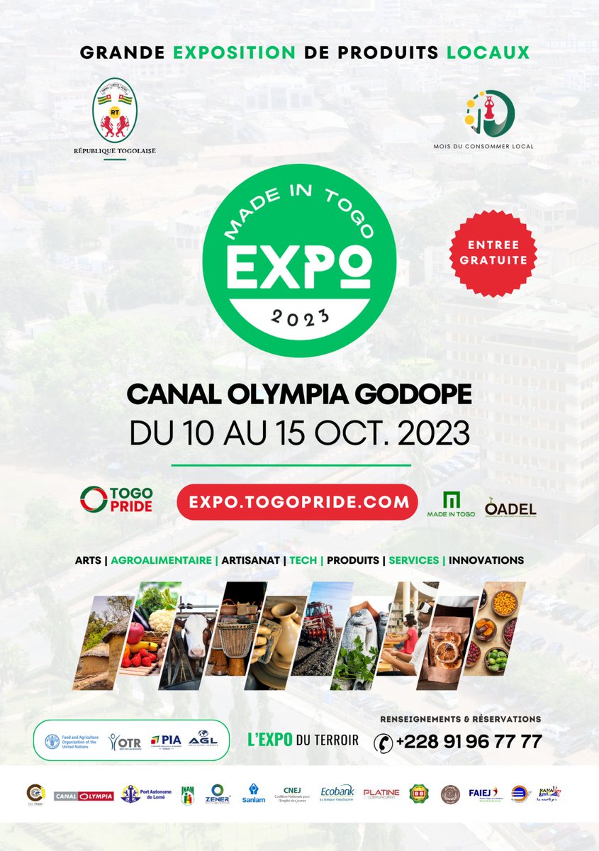 SodjineGroup's tweet photo. Hello les amoureux et amoureuses des produits locaux 😍
Notre farine préférée Vitafari sera présente à l'exposition du 10 au 15 Octobre à Canal Olympia Godope 🥳
Nous vous donnons ce magnifique rendez-vous qui valorise et met en avant nos produits locaux. https://t.co/5TIWNeEmHS