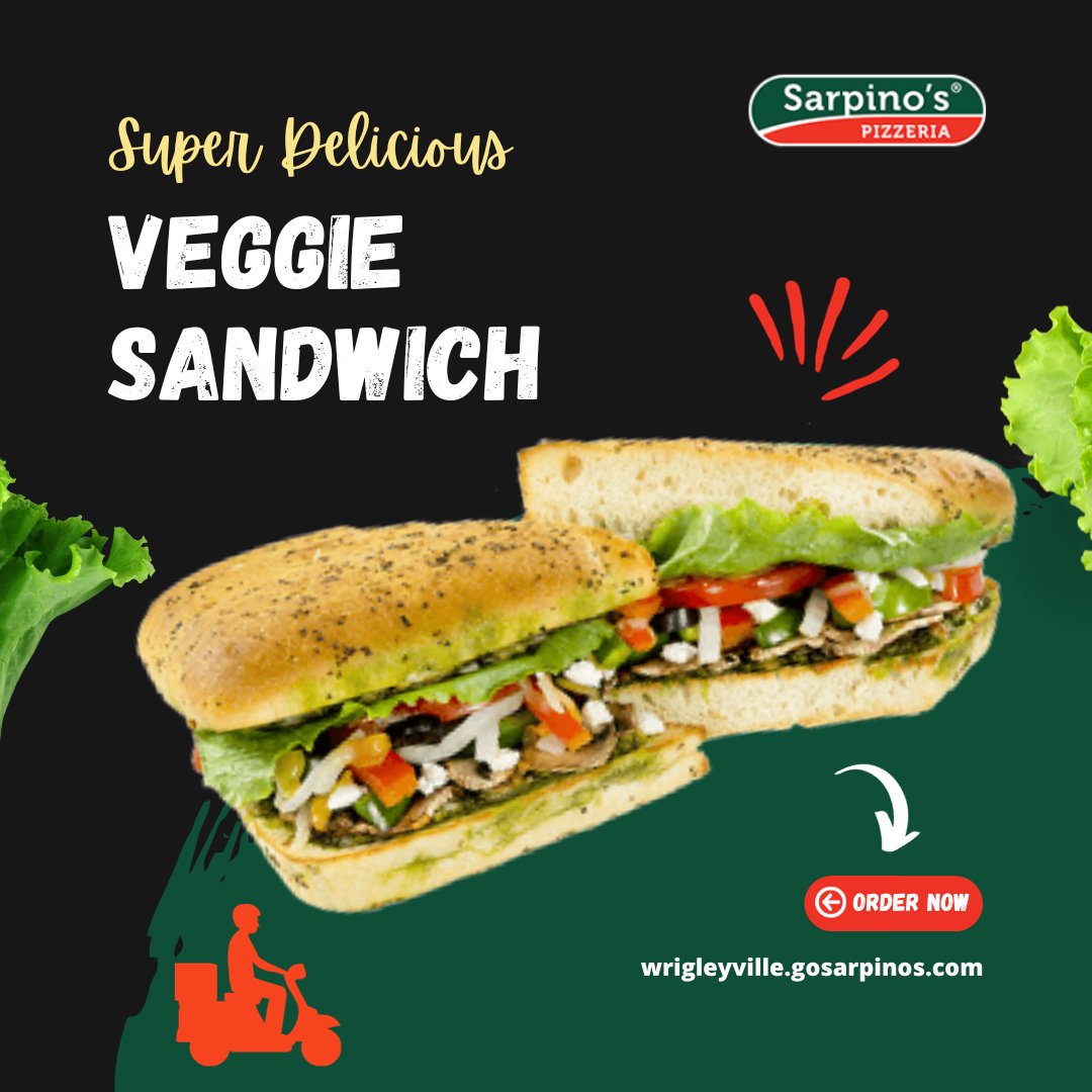 Indulge in the flavors of Greek Feta Cheese, sautéed Mushrooms, vibrant Green Bell Peppers, sweet Red Bell Peppers, zesty Black Olives, fresh Onions, juicy Sliced Tomatoes, crisp Romaine Lettuce, and our Signature Cheese Blend.  
wrigleyville.gosarpinos.com 
 #MediterraneanDelight