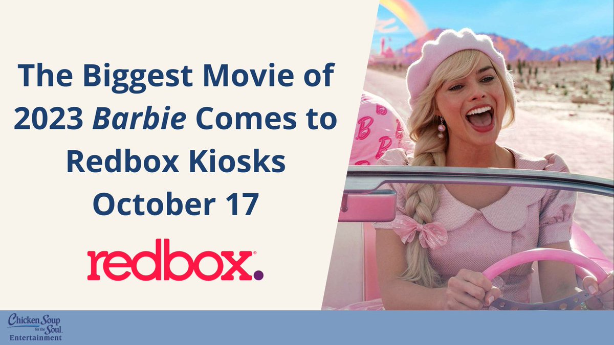 Find Barbie, the biggest movie of 2023 at @Redbox kiosks nationwide beginning October 17th! bit.ly/3Q5Vtwr  $CSSE