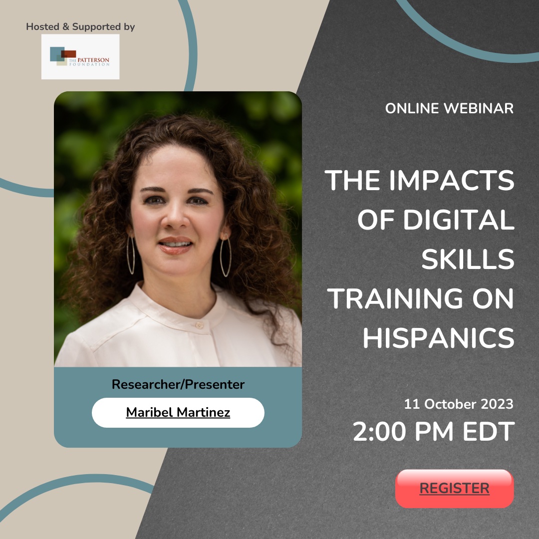 Andrew Spector (@andrewlspector) on Twitter photo How does the #digitaldivide affect #latinos? Join <a href="/ThePattersonFdn/">The Patterson Foundation</a> <a href="/MMartConsult/">Maribel Martinez Consulting</a> Oct 11, 2:00PM EDT for this free impact #research webinar! #HispanicHeritageMonth #DIW2023 + Suncoast Digital Inclusion Month #DigitalAccessforAll How does the #digitaldivide affect #latinos? Join <a href="/ThePattersonFdn/">The Patterson Foundation</a> <a href="/MMartConsult/">Maribel Martinez Consulting</a> Oct 11, 2:00PM EDT for this free impact #research webinar! #HispanicHeritageMonth #DIW2023 + Suncoast Digital Inclusion Month #DigitalAccessforAll