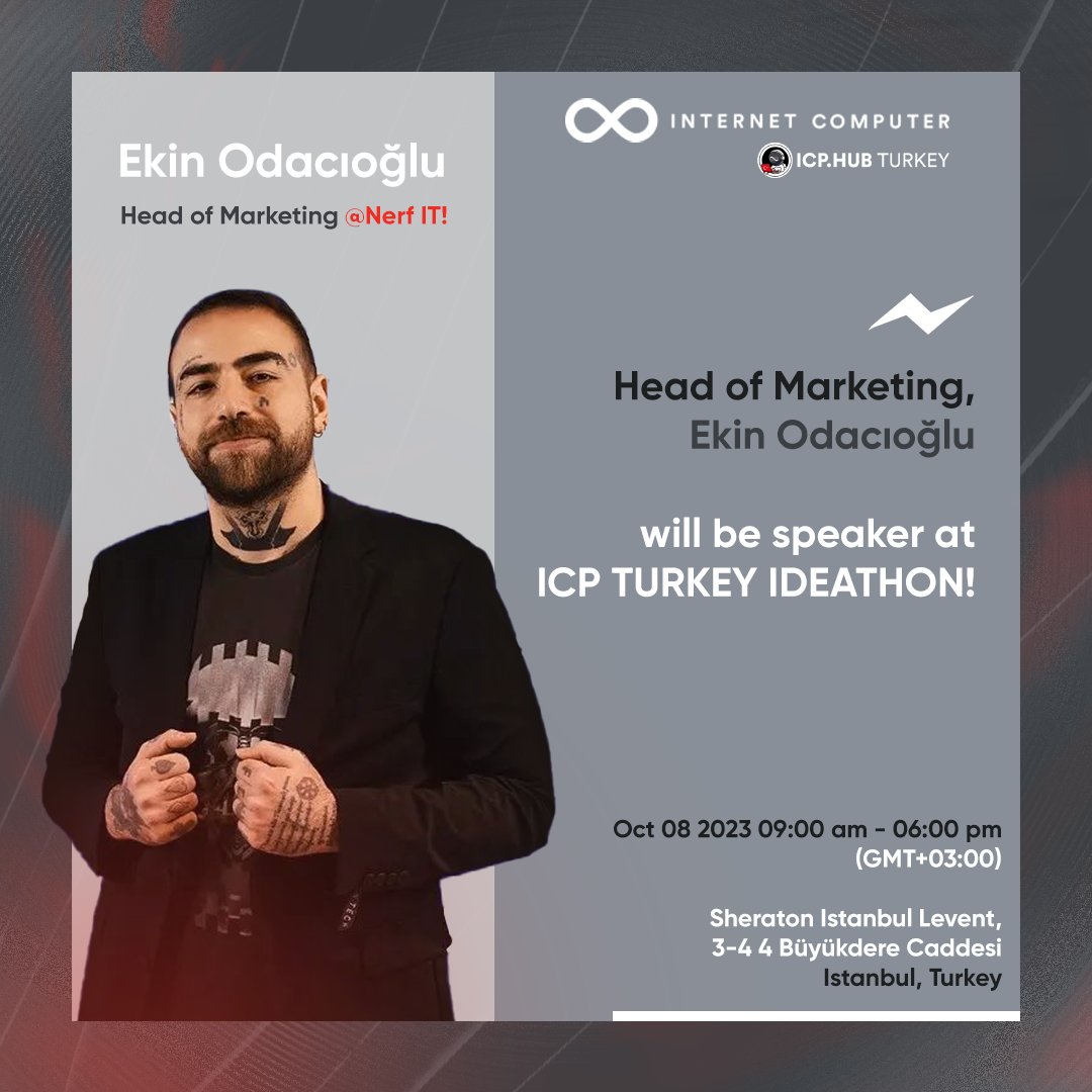 Our Head of Marketing @ManagerMaestro  will attend as a speaker at ICP TURKEY IDEATHON on October 8th! 

See you there!