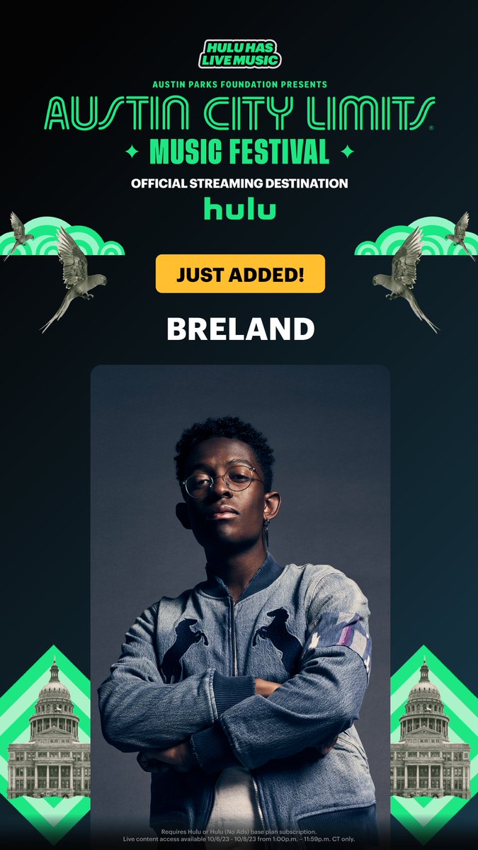 Watch my performance live from @aclfestival on @hulu free for subscribers today at 5:10pm CT! Visit hulu.com/ACLfest to check it out!