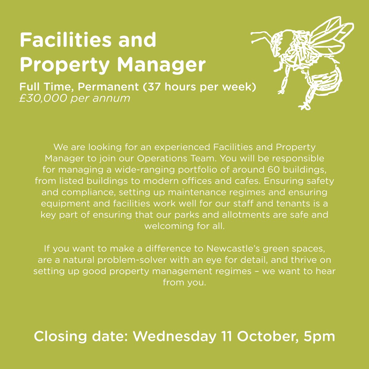ParksNewcastle's tweet image. We're Hiring! 
Are you interested in joining the team to become part of an innovative movement to secure the future of parks, allotments and green spaces in Newcastle upon Tyne?

Find out more information and apply here: urbangreennewcastle.org/about-us/join-…