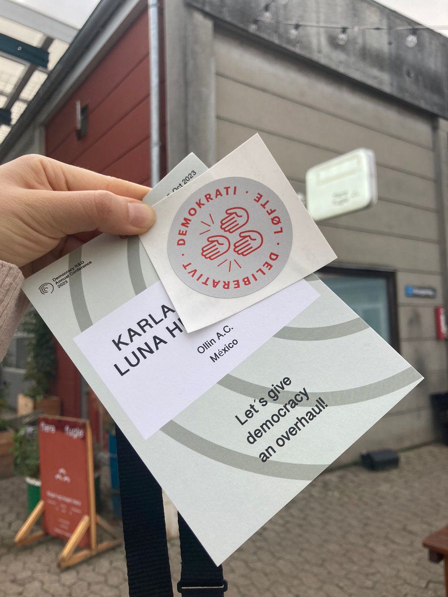 Esta semana @karla_lunah y Patricia estuvieron presentes en la 3ra conferencia anual de Democracy R&D #DRDConference23 en Copenhague 🇩🇰
Se reunieron  organizaciones de todo el mundo 🌍 para dar un nuevo impulso a la democracia @wedodemocracy @david_schecter @zakiae @JohanGalster