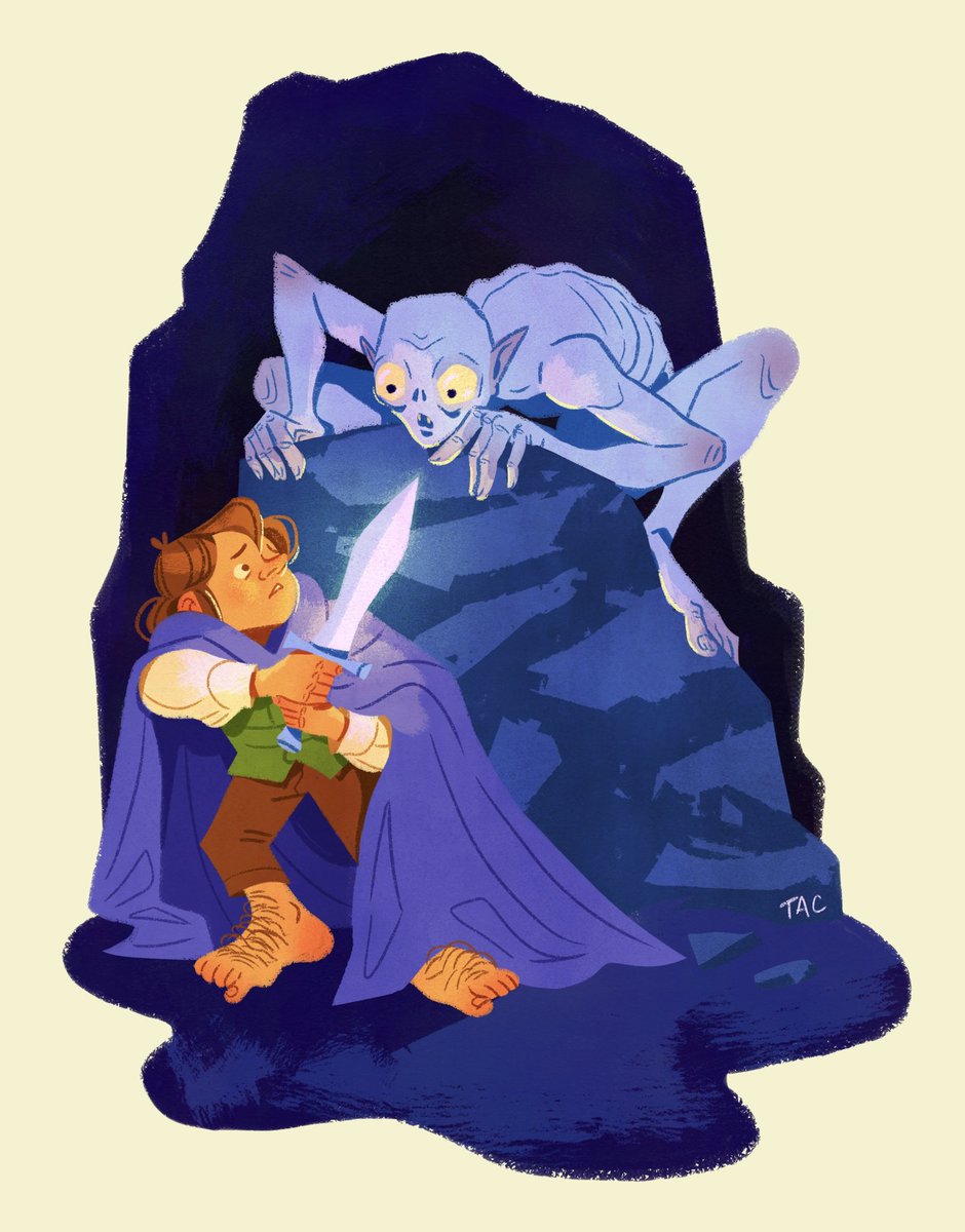 Switching over to a different #Drawlloween list, Day 6’s theme is “It lives in the mountain”

As a hobbit girlie, I instantly thought of gollum from #TheHobbit