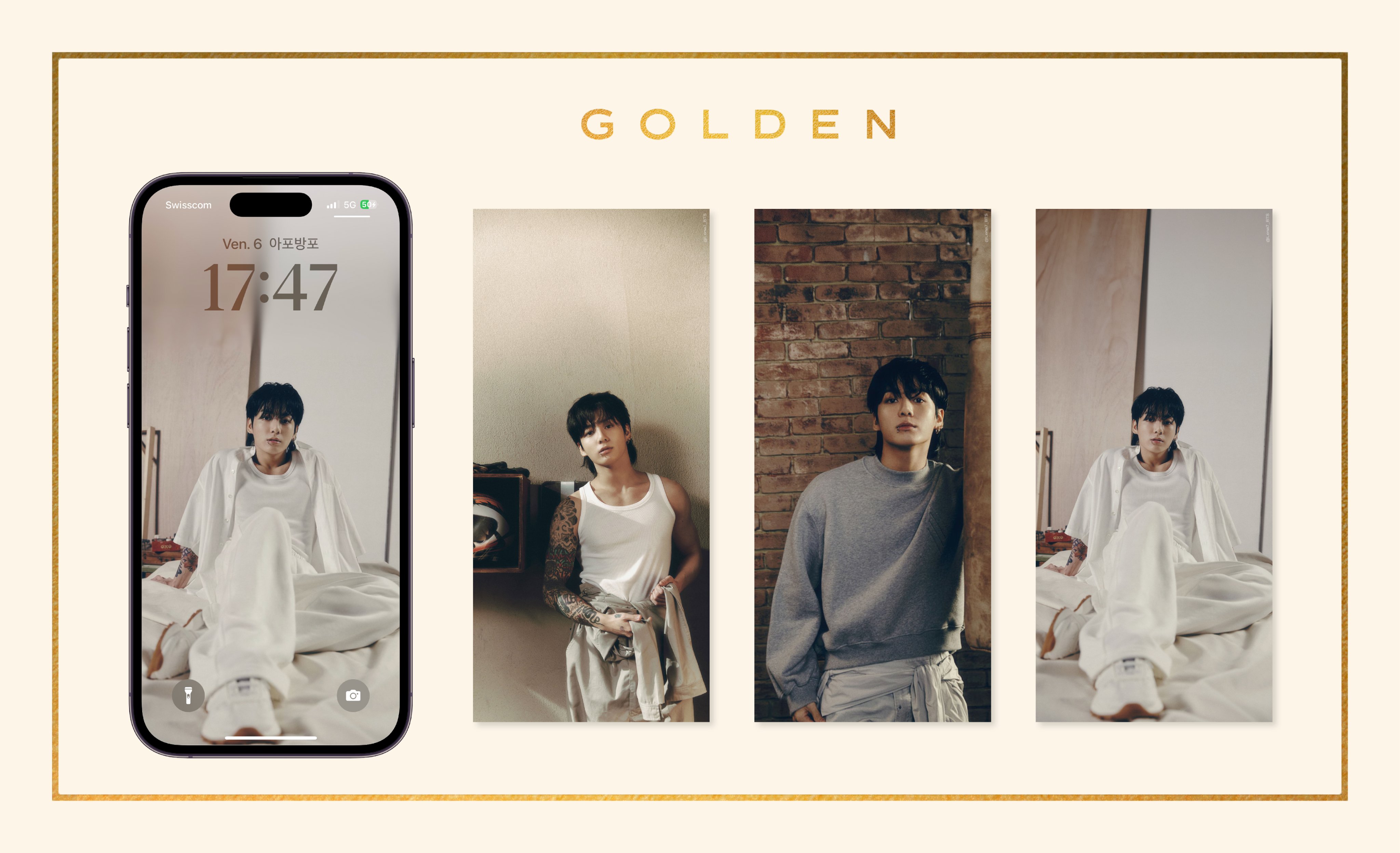 정국 (Jung Kook) 'GOLDEN' Concept Photo - SOLID