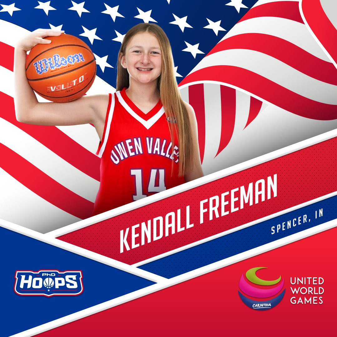 Kendall Freeman  (IN) is set to join our U14 Girls Team to the 2024 United World Games! The State of Indiana is officially represented! 🇺🇸🏀 #GoForGold