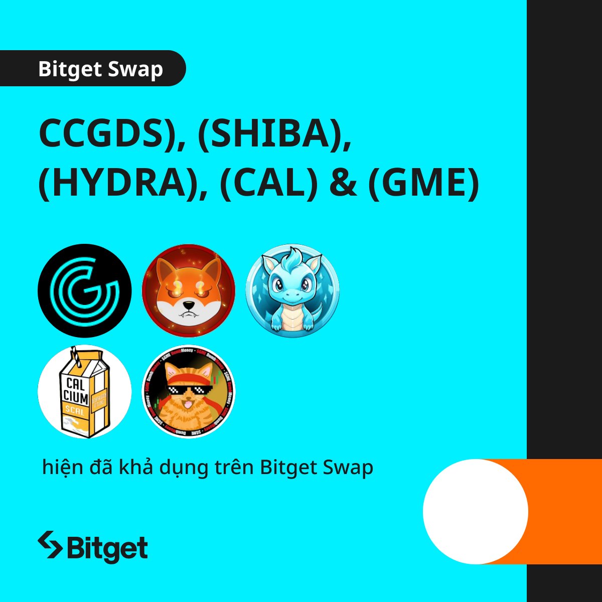BitgetIndia's tweet image. 📢 New #Bitget Swap Listings:

#Swap  #CCGDS $SHIBA $HYDRA $CAL $GME  now on 
👉bitget.com/swap/

👉Listing info
bitget.com/support/articl…
 
✅Join our community 
t.me/bitgetindian