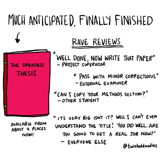 career_re's tweet photo. #AcademicTwitter This always makes me laugh! 😂😂@phdvoice #phdlife
Credit Image: @twisteddoodles https://t.co/v6JWXFM2zu