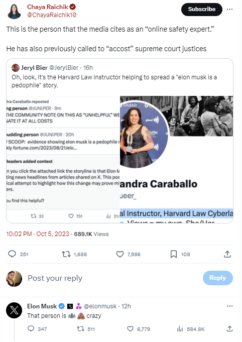 JUNlPER was suspended after Chaya Raichik, runner of Libs of Tiktok, complained to Elon Musk about a satire post showing how removing headlines leads to misinformation.

The Libs of TikTok account has yet to be suspended despite calling people groomers and inciting bomb threats.