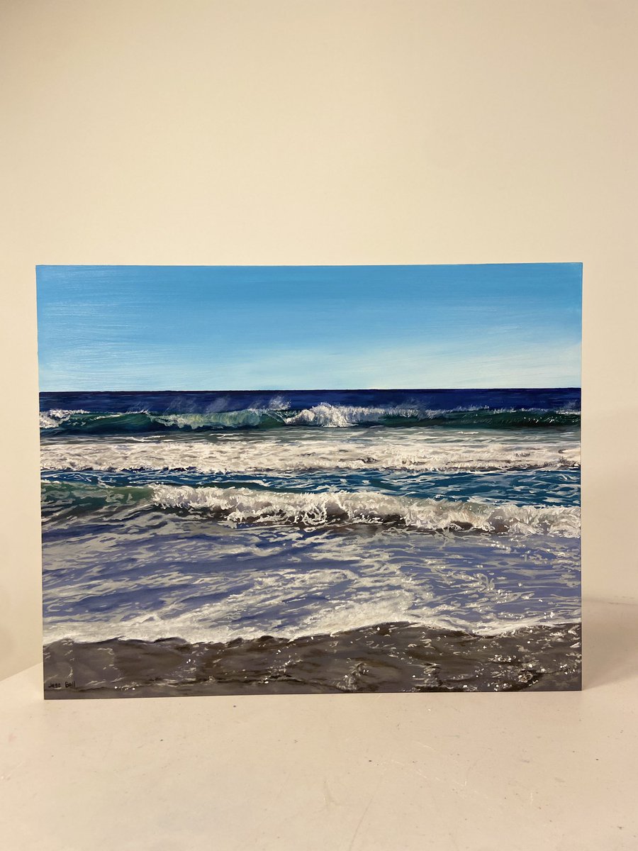 j_kolarsick's tweet photo. September Waves…oils on 16” by 20” cradled gessoboard. https://t.co/szttOgPpYU