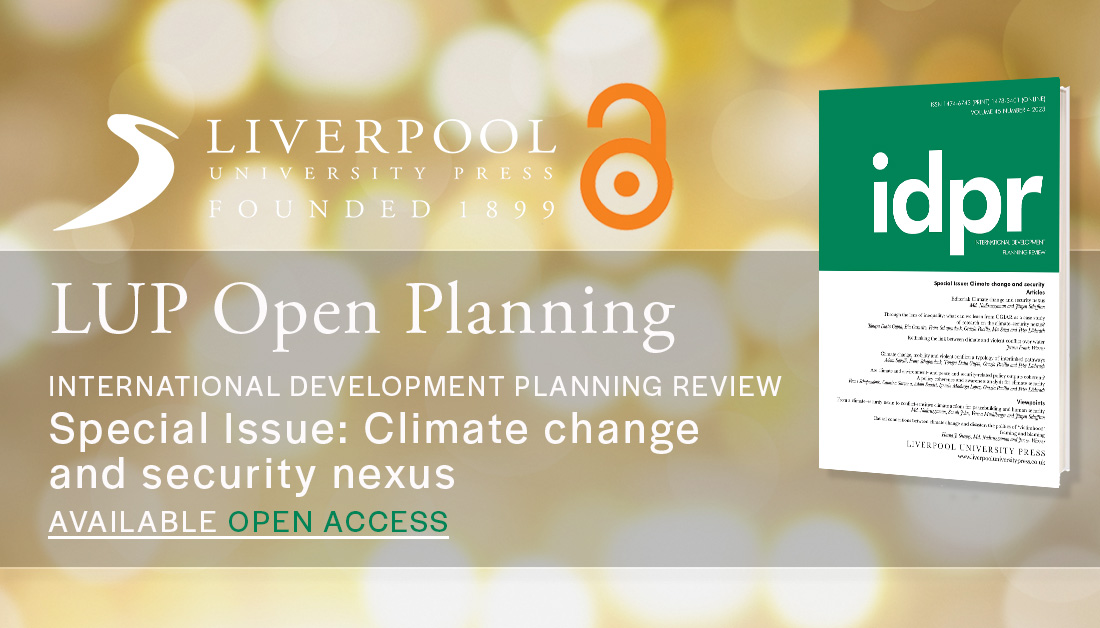 New issue: International Development Planning Review Vol. 45.4 is a Special Issue addressing the connections between #climatechange and conflict and security. Made possible via funding from @dfg_public. It is available to read #OpenAccess 🔗bit.ly/IDPR-Climate-c… @NadiruzzamanMd