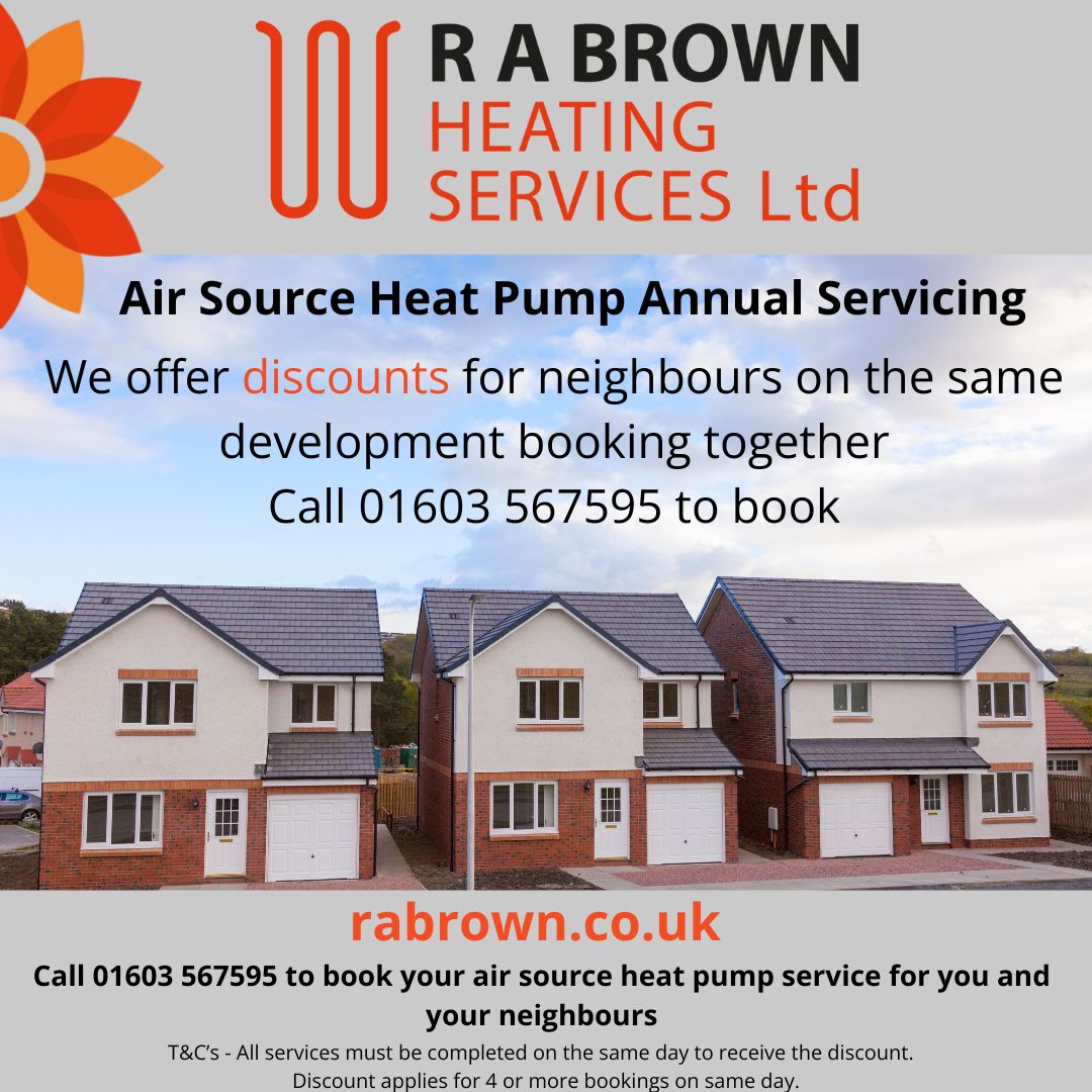 RABROWNnorwich's tweet image. Give us a call to book your ASHP Service  in on 01603 567595  or contact us via our website on rabrown.co.uk/contact-us/

#HeatPumpServicing #NewBuildHeatPumps #NewBuildDevelopment #AirSourceHeatPumps