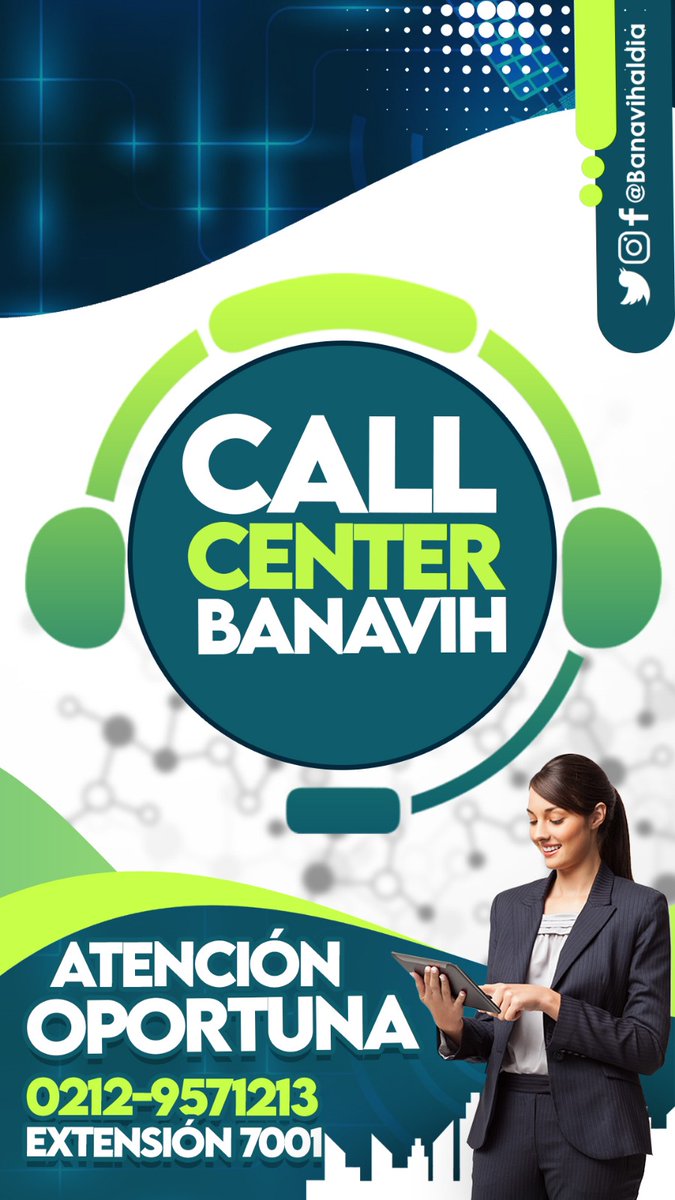 Banavihaldia's tweet photo. #BanavihInforma🗣️||Estimados usuarios y usuarias, te recordamos nuestro número telefónico para comunicarte con nuestro servicio de Atención Telefónica Satban: 02129571213 Ext: 7001 donde podrás comunicarte para asesorías técnicas y legales en todos nuestros trámites. https://t.co/gCdWgb4Zbu