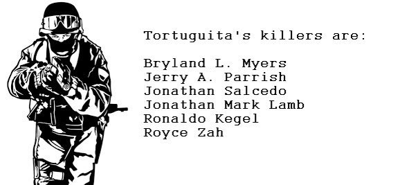 the cops who killed Tortuguita are Bryland Myers, Jerry Parrish, Jonathan Salcedo, Mark Jonathan Lamb, Ronaldo Kegel, and Royce Zah