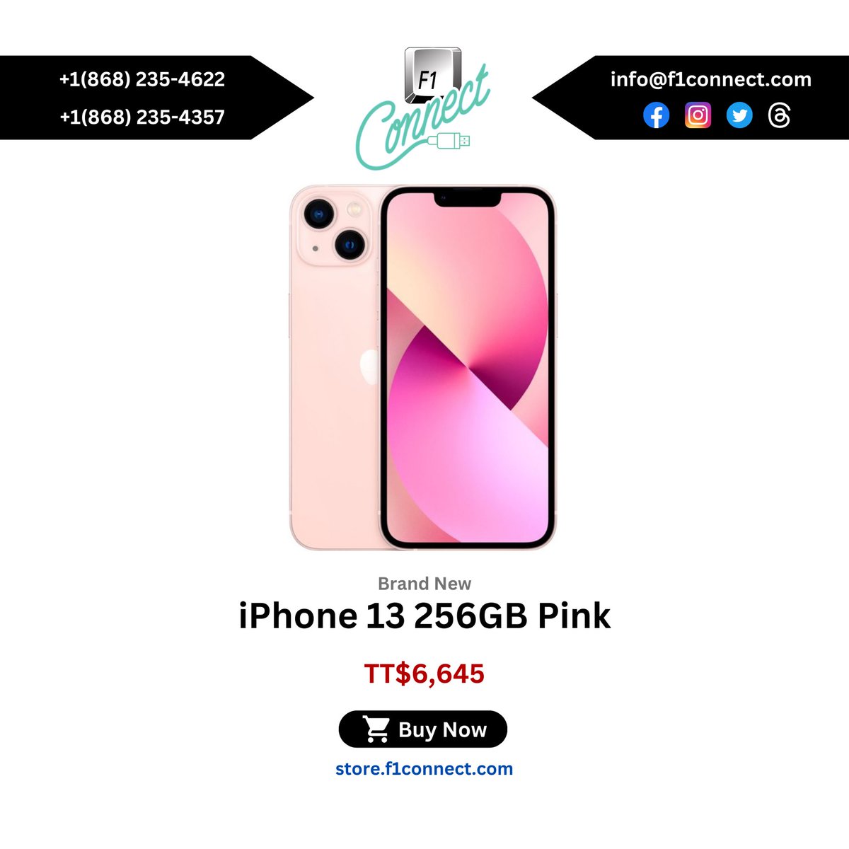 f1connectltd1's tweet photo. We’ve got brand new iPhone 13 available. Check out https://t.co/Zz41zEWbN3 to see all of our available models of iPhone. https://t.co/rhUp7XTFte