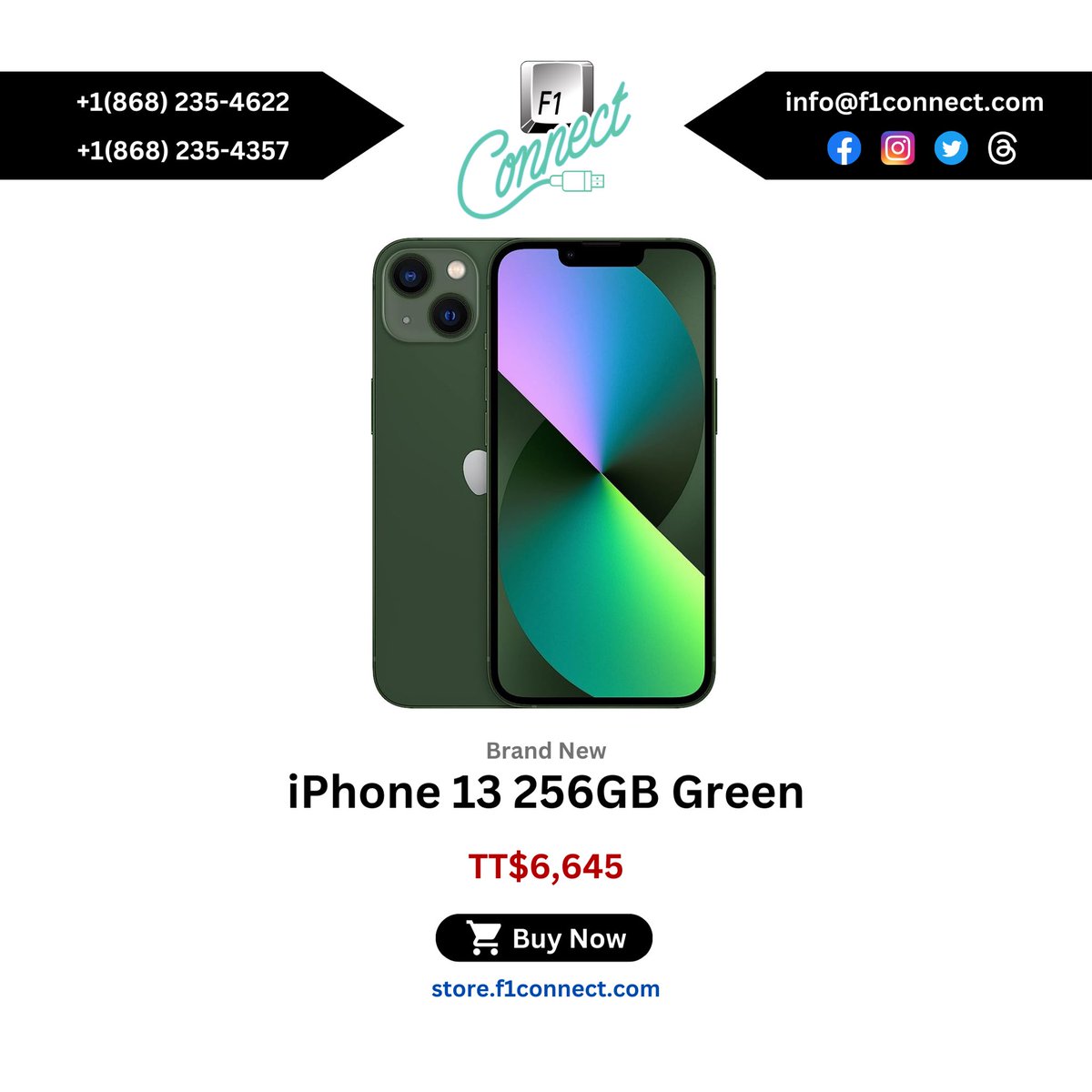 f1connectltd1's tweet photo. We’ve got brand new iPhone 13 available. Check out https://t.co/Zz41zEWbN3 to see all of our available models of iPhone. https://t.co/rhUp7XTFte
