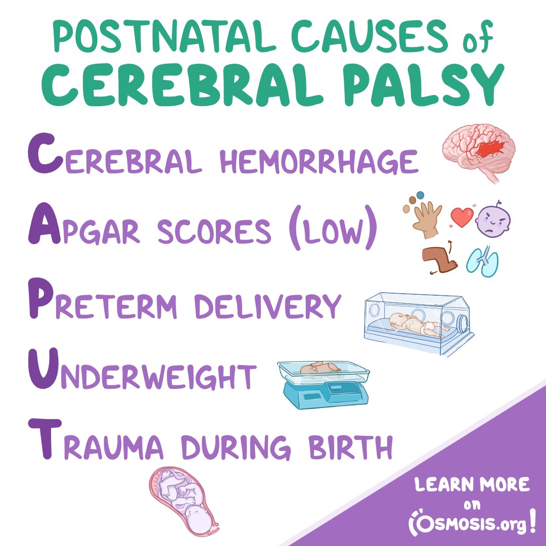 Today's special #ClinicalPearl raises awareness for #WorldCerebralPalsyDay!

Cerebral palsy refers to a group of non-specific disorders that are related to movement, coordination, and posture, caused by abnormal brain development and function.

Learn more: osms.it/cp-cerebral-pa…