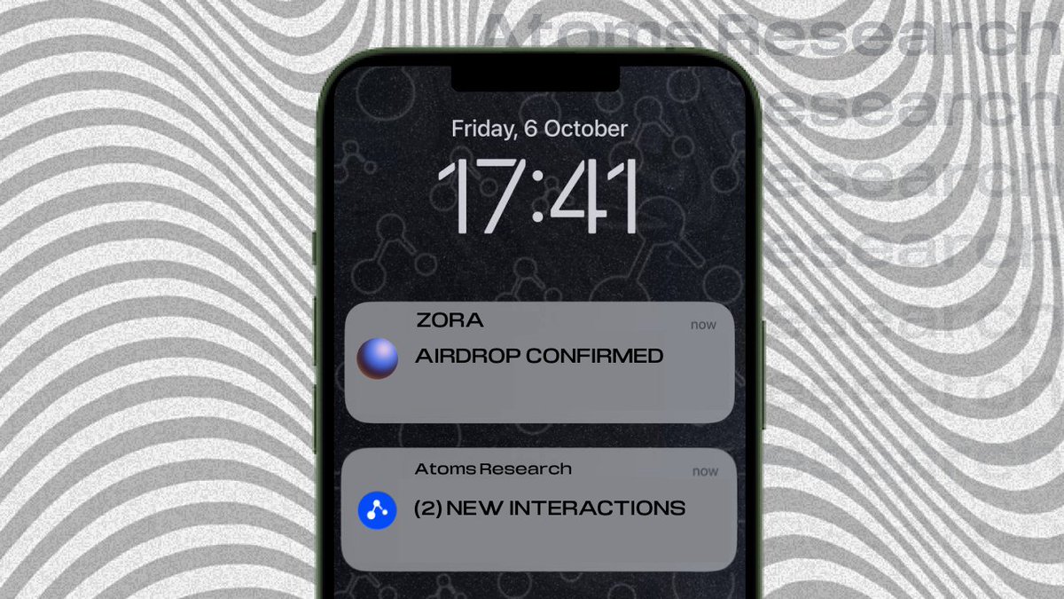 atoms_res's tweet photo. 📥 (2) New interactions with Zora that will bring you closer to a confirmed airdrop

Deploy NFT and test a new features on Zora for just a few cents

✅ $ZORA token confirmed.

Maybe this will be the airdrop criteria?

THREAD 🧵 https://t.co/OCeTuOHhds