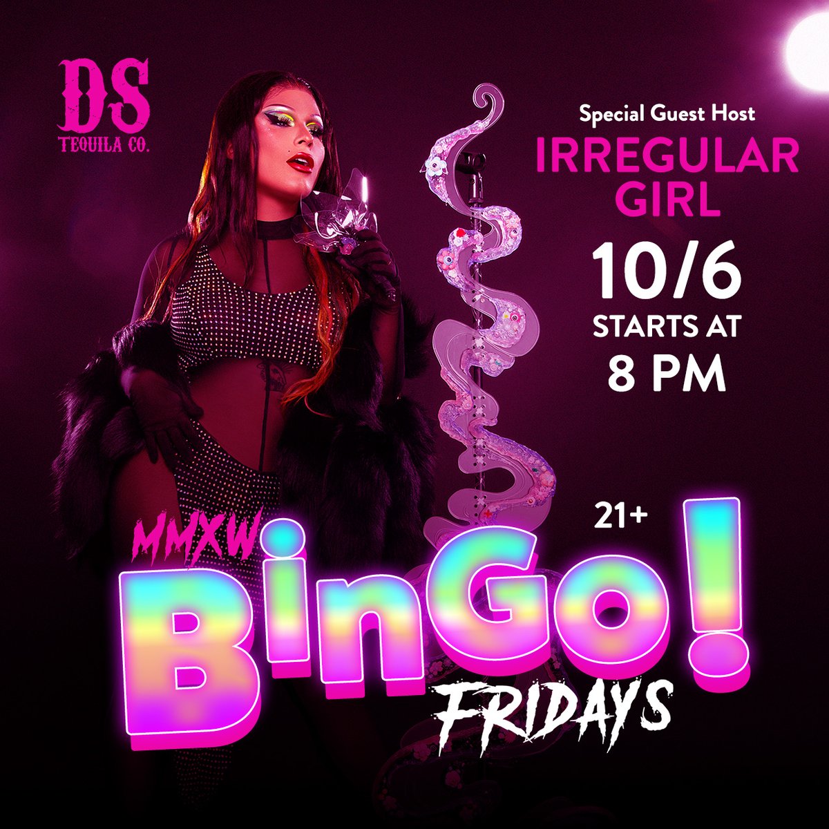 Tonight! Boozy Bingo Special Edition with Irregular Girl... Starts at 8pm, win prizes with each bingo!