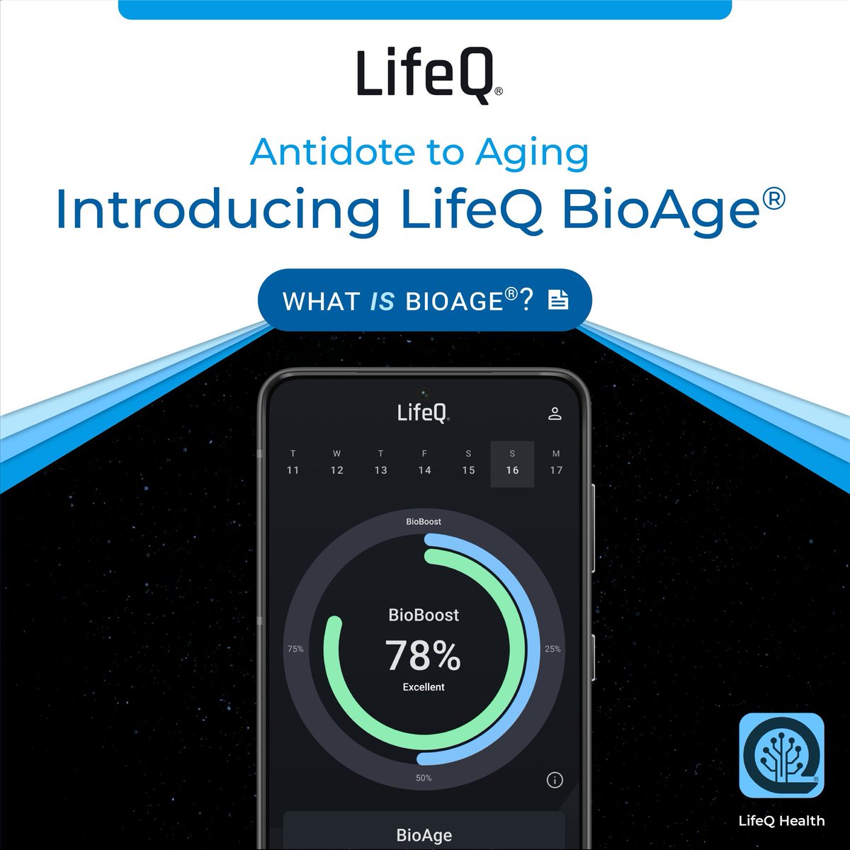 Introducing LifeQ #BioAge®! Aging is inevitable, but HOW you age is in your hands. Learn more about LifeQ BioAge® here! buff.ly/3LJEs8A 
#LifeQ #scientificallyvalidated