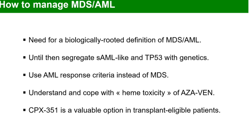 AML_Hub's tweet photo. CONGRESS | #IACH23 | #CoMyDAL
Raphael Itzykson @raphaelitzykson @HopSaintLouis talks describes the need for a clear definition of MDS/AML. He describes therapeutic strategies including the benefit seen with CPX-351 in patients with MDS-type mutations and the potential of HMA+Ven.
@TheIACH #IACH2023 #AMLsm #MDSsm