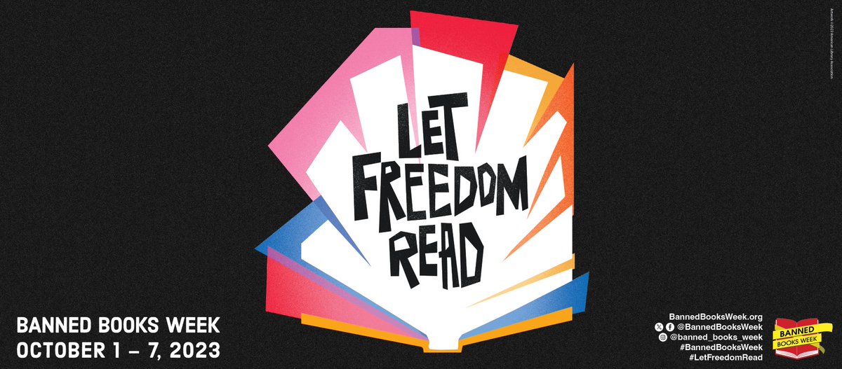 Tomorrow, October 7, is Let Freedom Read Day and the final day of Banned Books Week. What will you be reading this weekend to celebrate? 

Learn more about how you can support intellectual freedom at bannedbooksweek.org.

#letfreedomread #bannedbooksweek